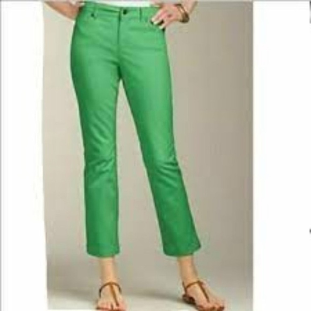 Talbots Bright Green Cropped Jeans